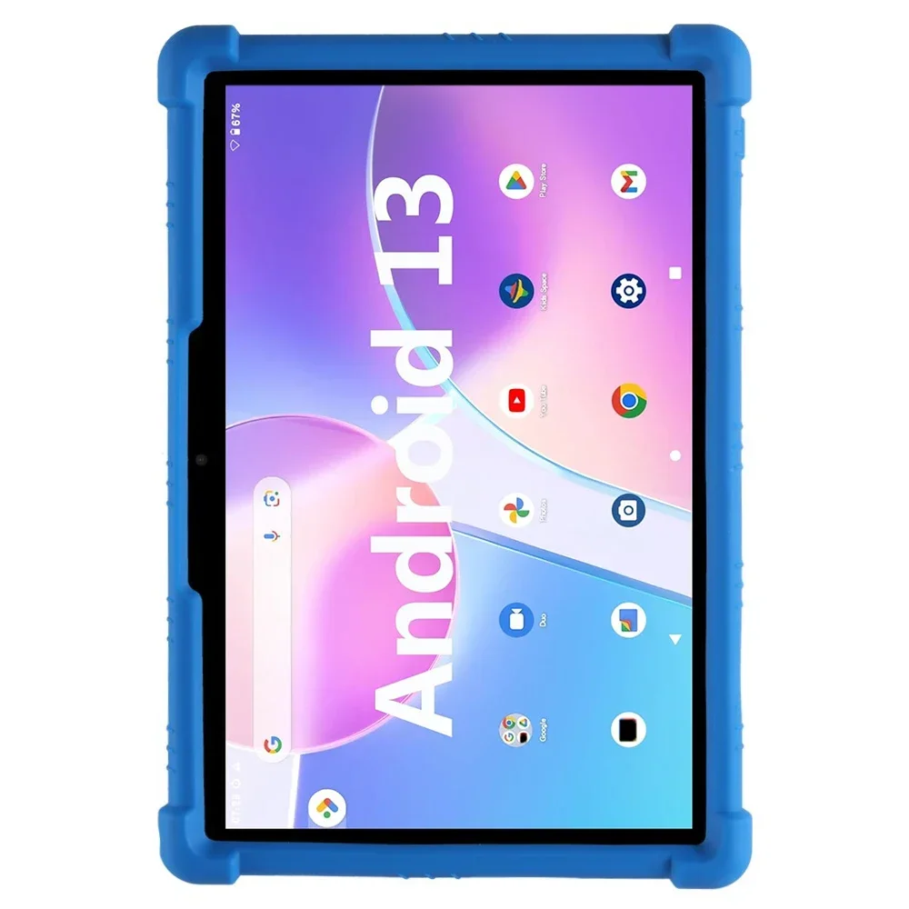 For PRITOM TAB11 Android 14 Tablet, 10 Inch Shockproof Cover Android 13 Tablet Kids Soft Silicon Stand Protective Shell