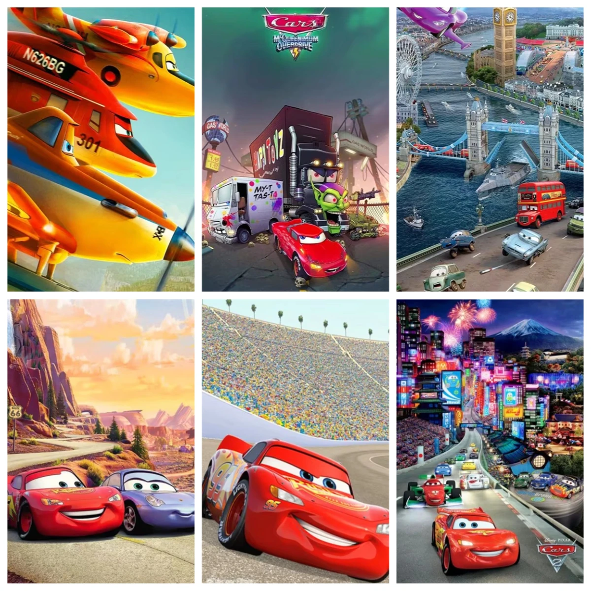 

Цифровая живопись маслом своими руками, мозаичная картина в стиле мультфильма «Молния Макквейн», креативные поделки, идеальные подарки на праздник