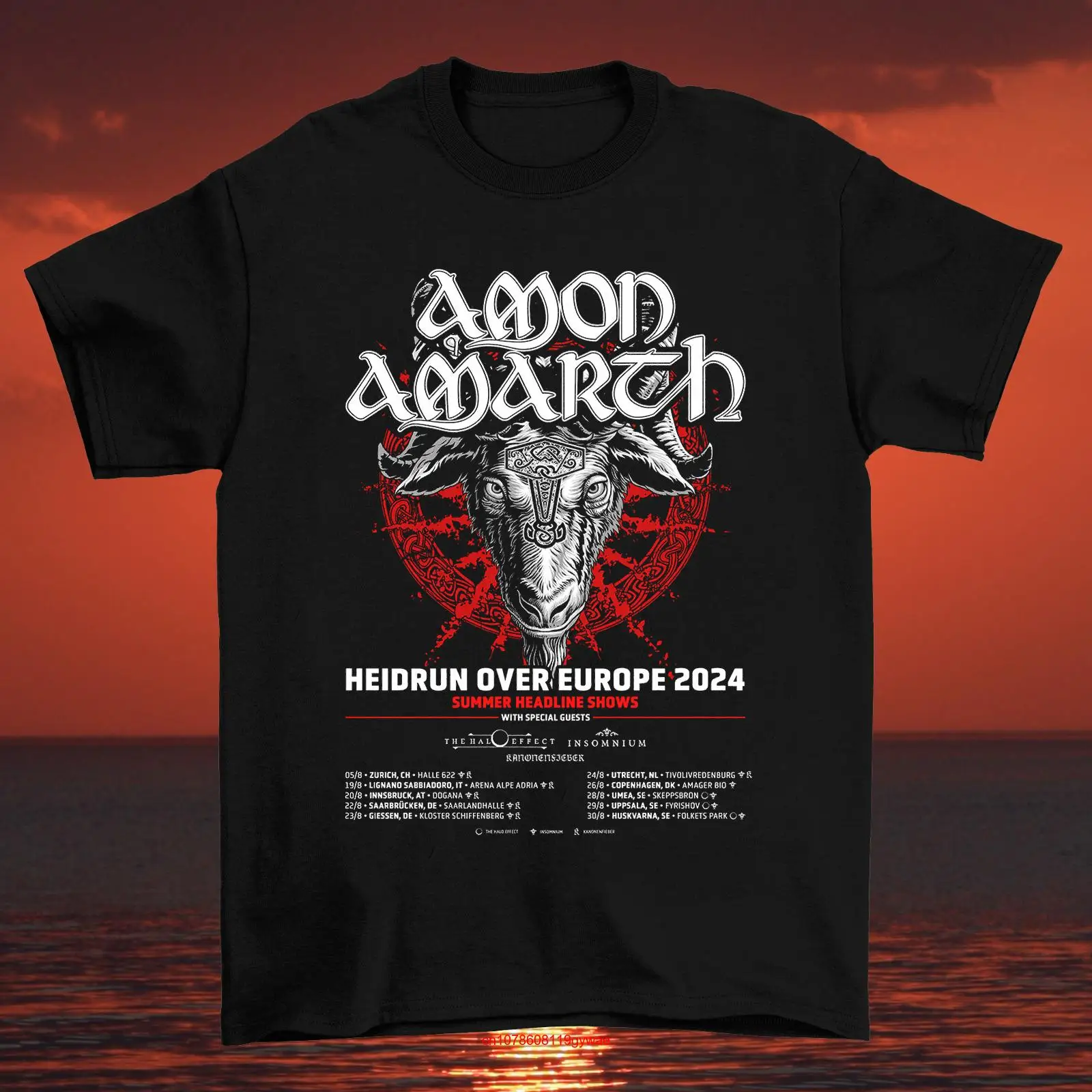 Amon Amarth-長袖または半袖のTシャツ,ヨーロッパのツアー,フルサイズs,5xl,be2530,2024