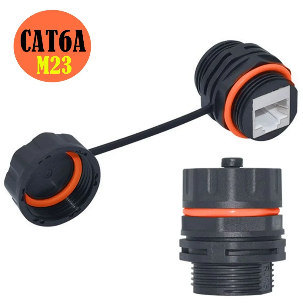 RJ45 Coupler RJ45 Waterproof Connector IP68 Waterproof Shielded (STP) Cat5/5e/6/6A Ethernet LAN Cable Connector Network Cable