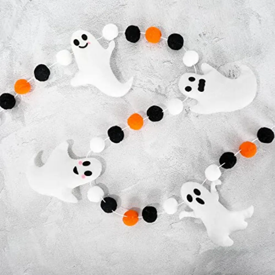 Cute Ghosts Halloween Party Banner with Expressions