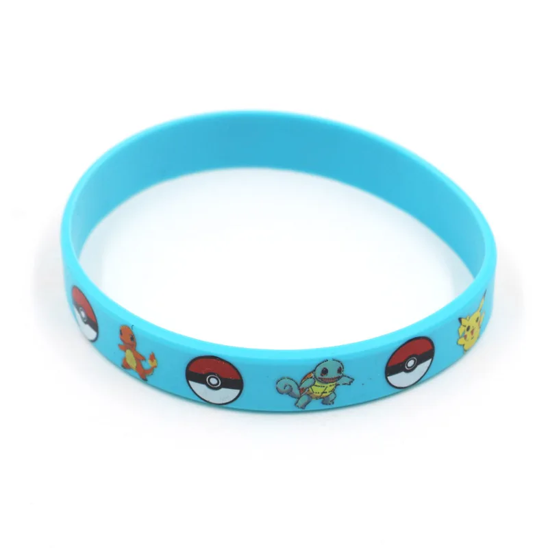 6 stücke Pokemon Armband Anime Tasche Pikachu Nachtleuchtende Cartoon Silikon Armband Armbänder Kawaii Cosplay Accessoires Geschenk – Detail 9