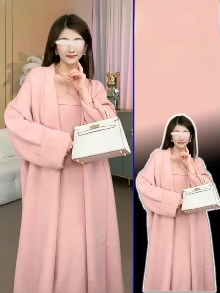 

Женский вязаный комплект больших размеров из двух предметов: мягкий топ-бюстье с завышенной талией и длинными рукавами, зимний модный ансамбль