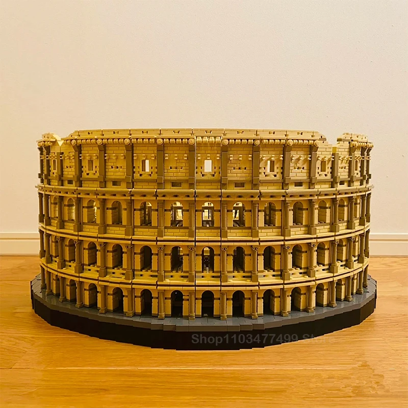 In Stock 9036pcs 86000 Movie Series Architecture City The Italy Roman Colosseum Model Building Blocks 10276 Bricks Kids Toys