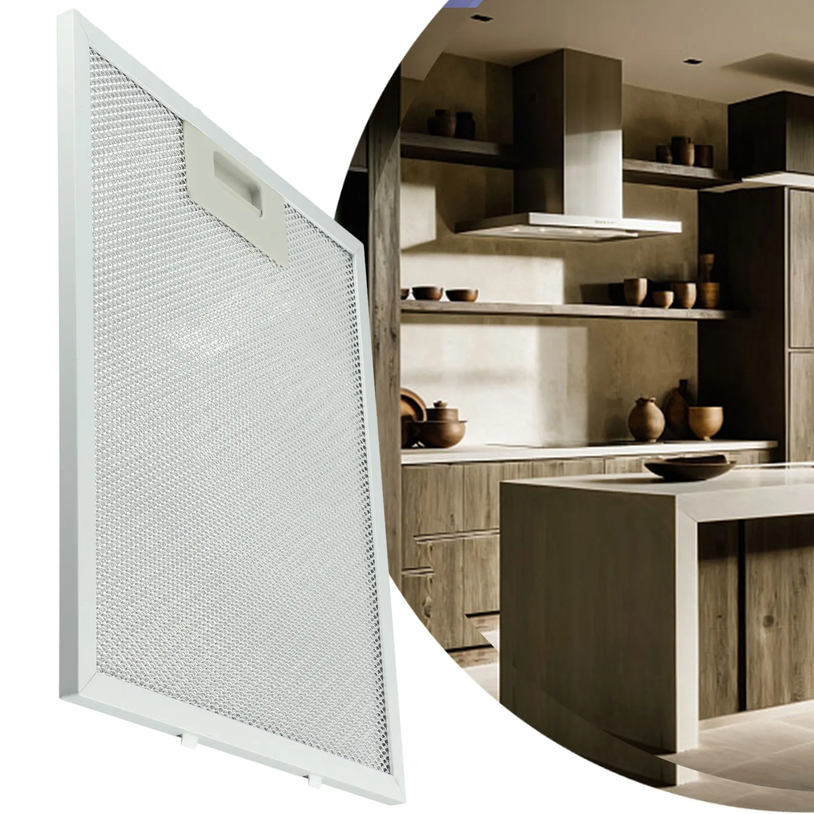 Cooker Hood Vent Filter with Stainless Steel Construction for Use in Continuous Airflow Environments 300 x 246 x 9 mm
