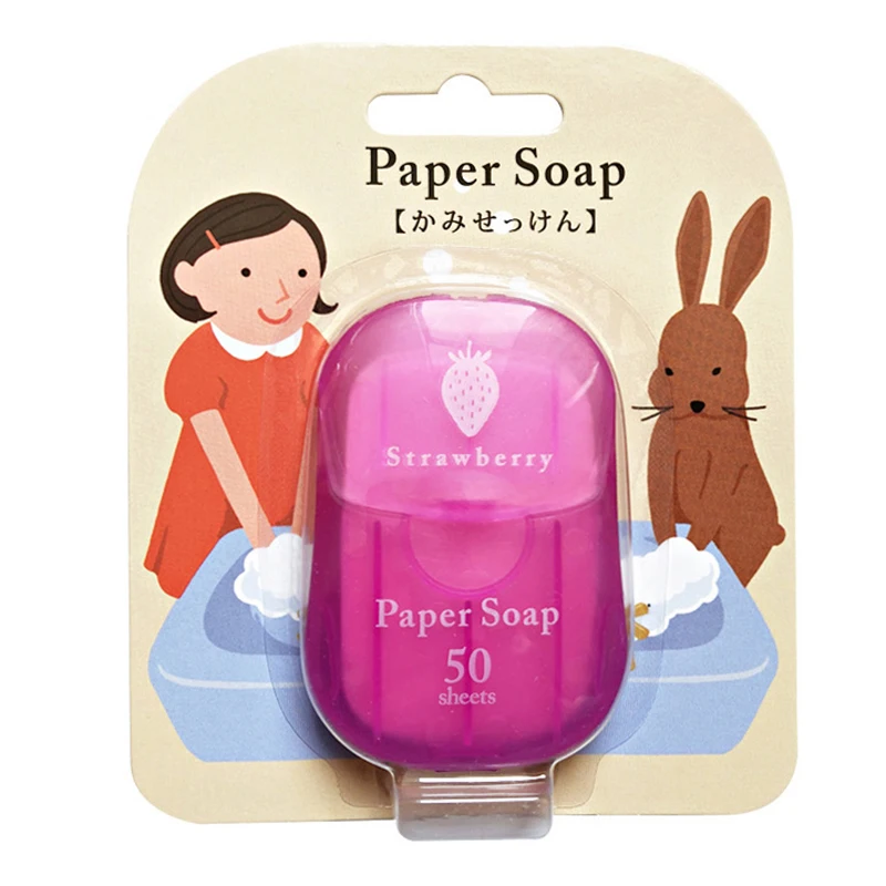 กระดาษสบู่แบบใช้แล้วทิ้ง Travel Washing Hand Bath Clean Scented Slice แผ่น Mini กระดาษสบู่อุปกรณ์ห้องน้ํา