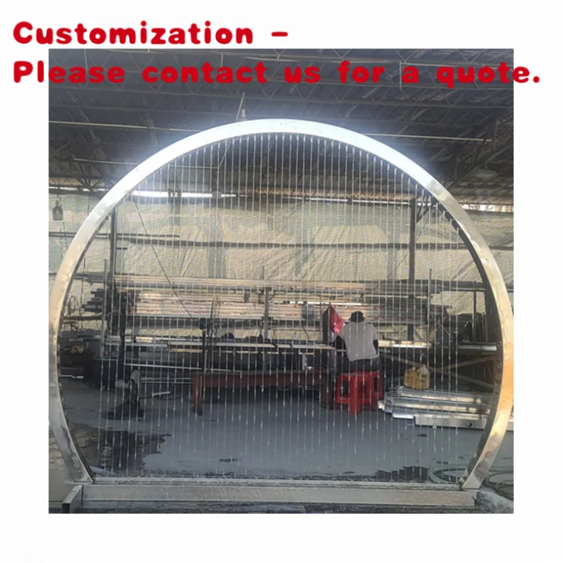 custom.Customized China Curtain Waterfall Wall Indoor Outdoor Rain Fall Waterfall Stainless Steel Curtain
