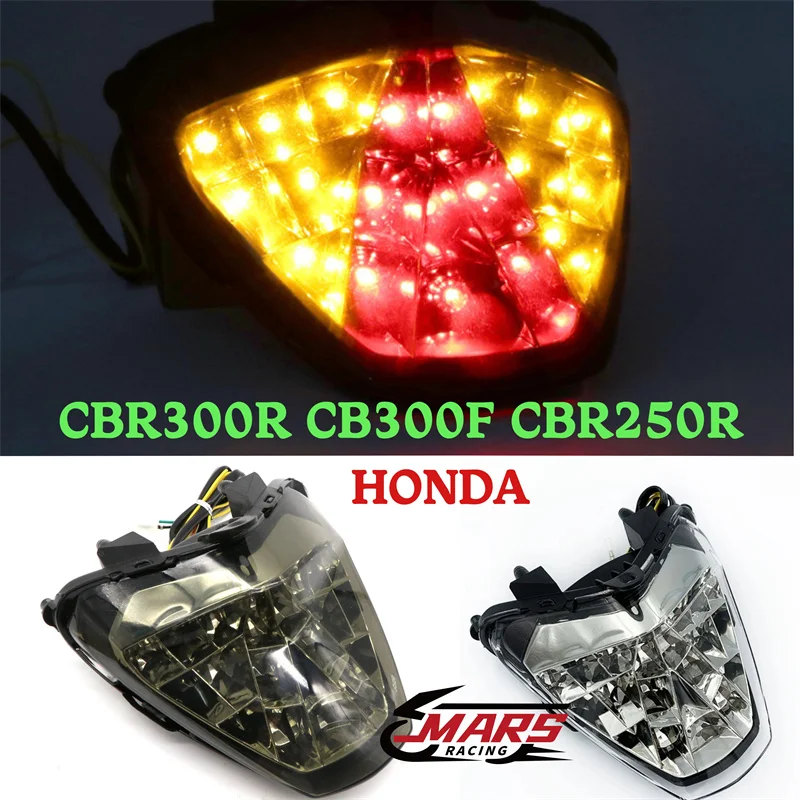 For HONDA CBR300R 14-18 CB300F 15-18 CBR250R 11-13 RMotorcycle LED Integrated Taillight Rear Tail Brake Turn Signals Lights