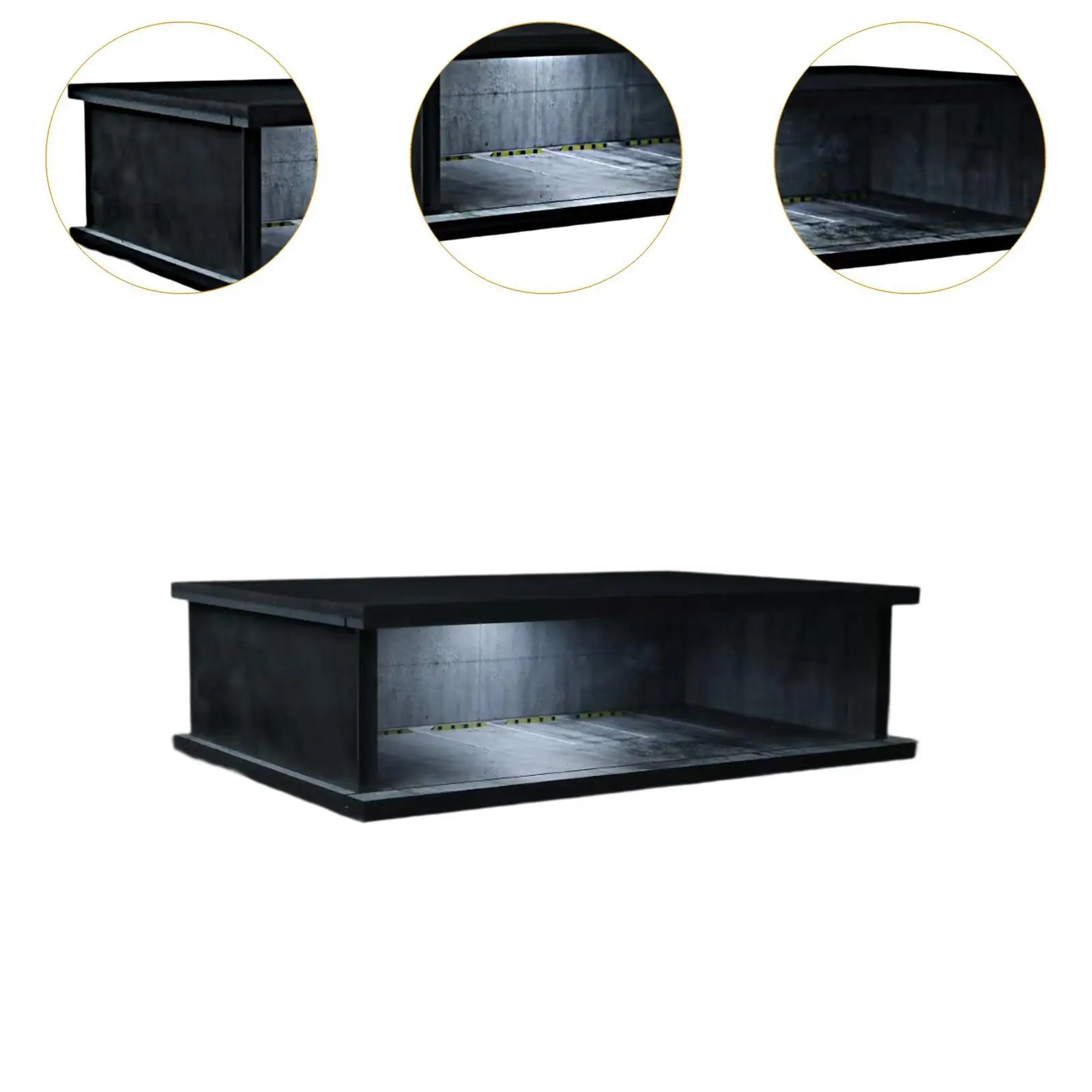 1:64 Scale Parking Lot Backdrop Storage for Diecast Car Figures Collectibles