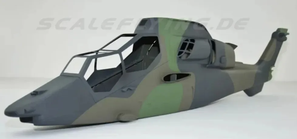 Roban 600 Size Tiger Camo EC-665 RC Helicopter Fuselage Glassfiber Shell