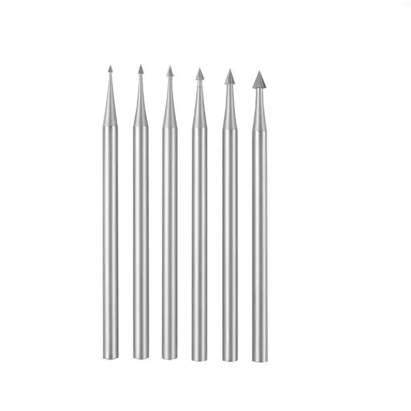 

TFTP-Umbrella Shape Tip Burr-6 Pieces Set 3/32" Shank For Jewelry Bur For Lapidary Drilling Tools