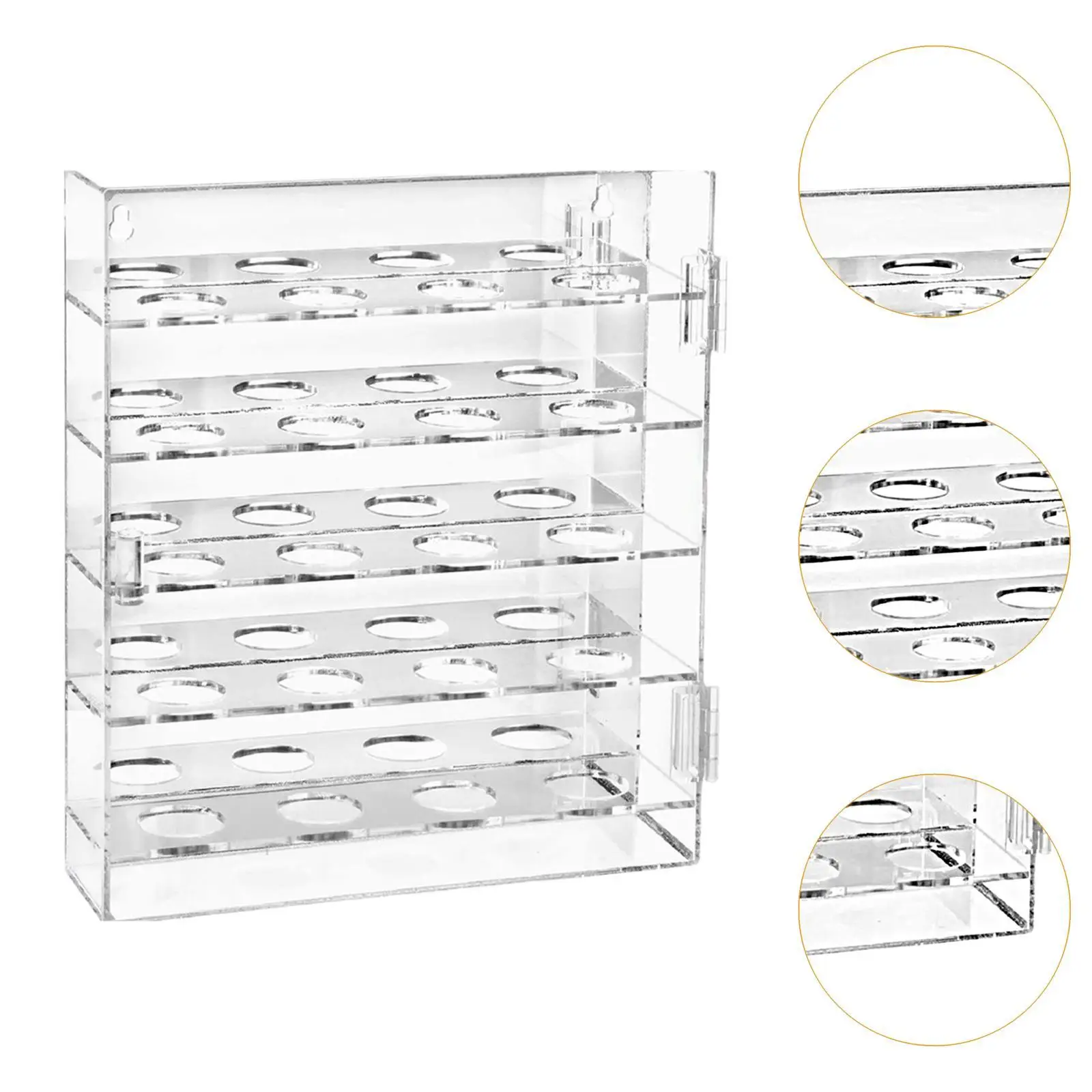 رف عرض كرة الجولف من الأكريليك الشفاف، حامل خزانة مقاوم للغبار، 40 صندوق تخزين كروي هدية لعشاق الرياضة #5
