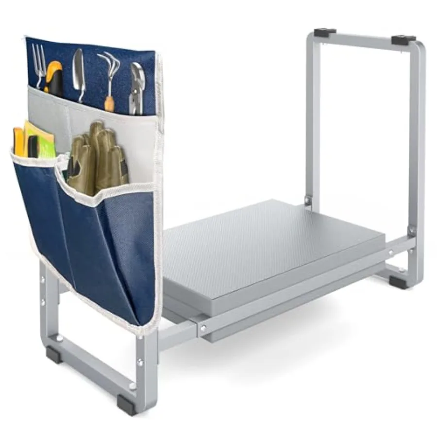 

Садовая скамья-подставка для колен и сидения, 10,2 дюйма шире, сверхпрочная, утолщенная, для садоводства – многофункциональная скамья-подставка для сада