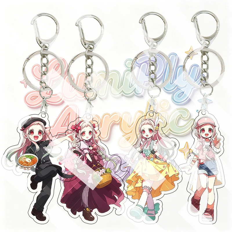 Q Version Nene Yashiro Toilet-Bound Hanako-kun Cartoon Cute Acrylic Keychain Anime Bag Key Pendant Accessory Fans Birthday Gifts