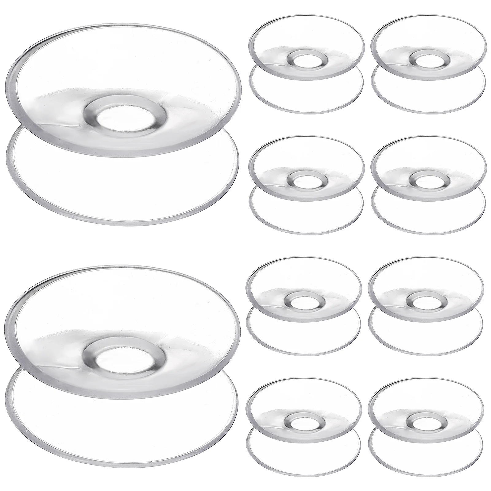 

10Pcs Double Sided Suction Cups Clear PVC Plastic Sucker Cups for Glass Windows Mirrors Home Office Use Sucker Suctin Cup