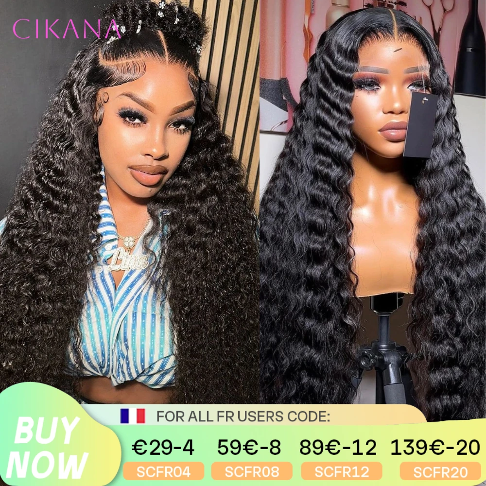 Deep Wave Brazilian Lace Front Wigs Human Hair 13x6 Deep Curly Lace Frontal Human Hair Wig For Women Pre Plucked With Baby Hair