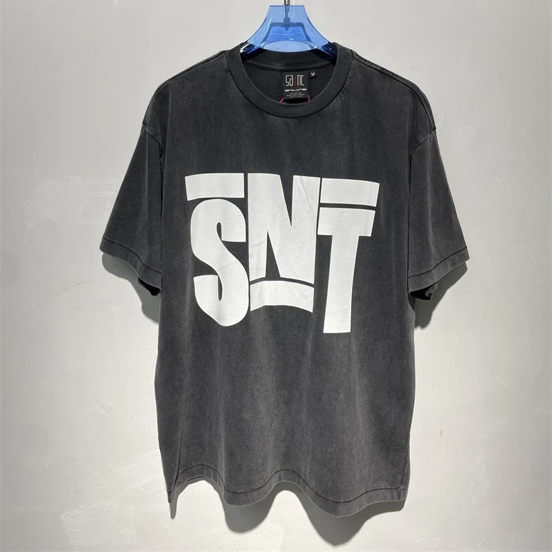 Letter Logo SAINT Mxxxxxx Tshirts Men Women Oversized Short Sleeve Top Tees