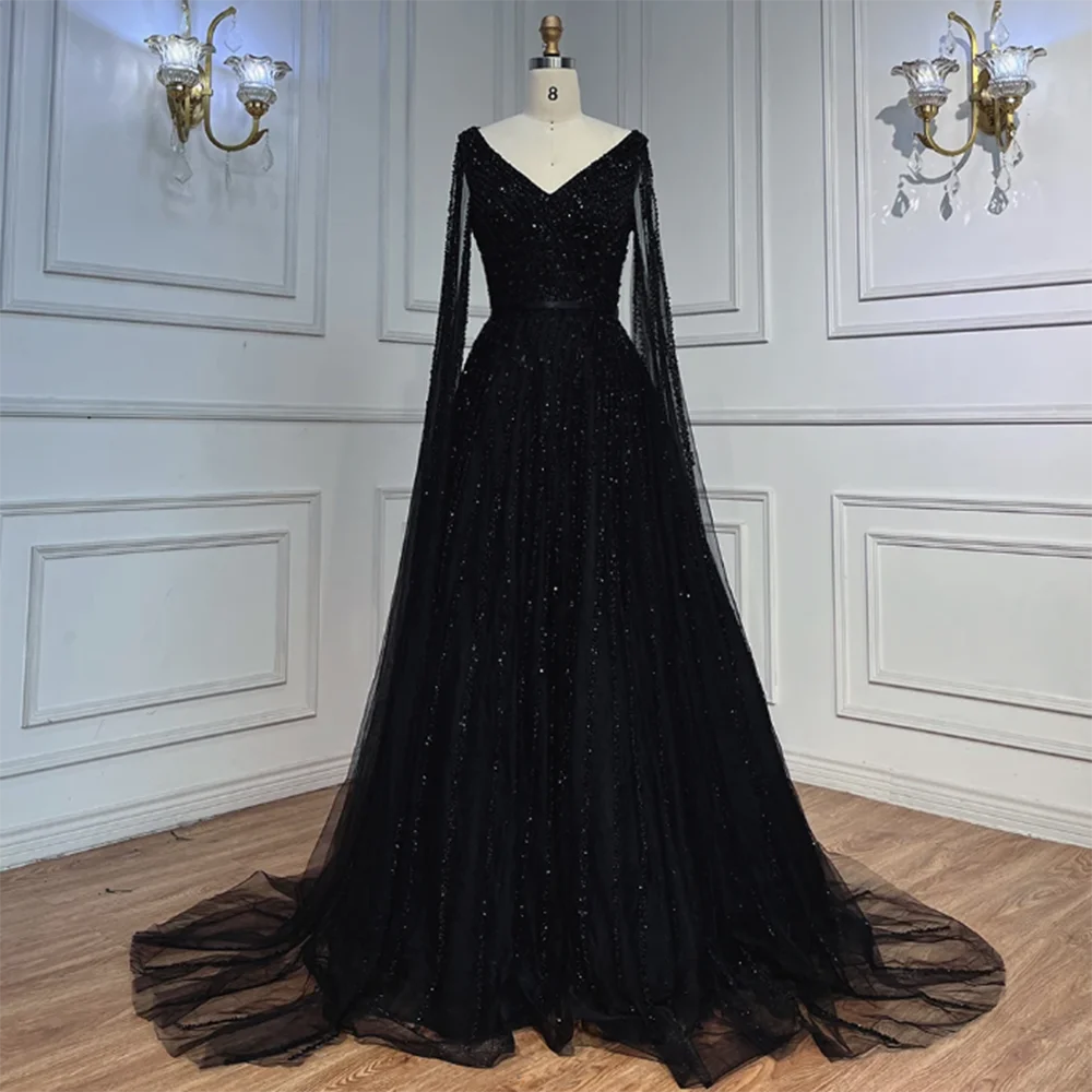 Robe de soirée à col en V pour femme, paillettes brillantes, robe de soirée formelle, longueur au sol, élégante et luxueuse, colorée, exquise