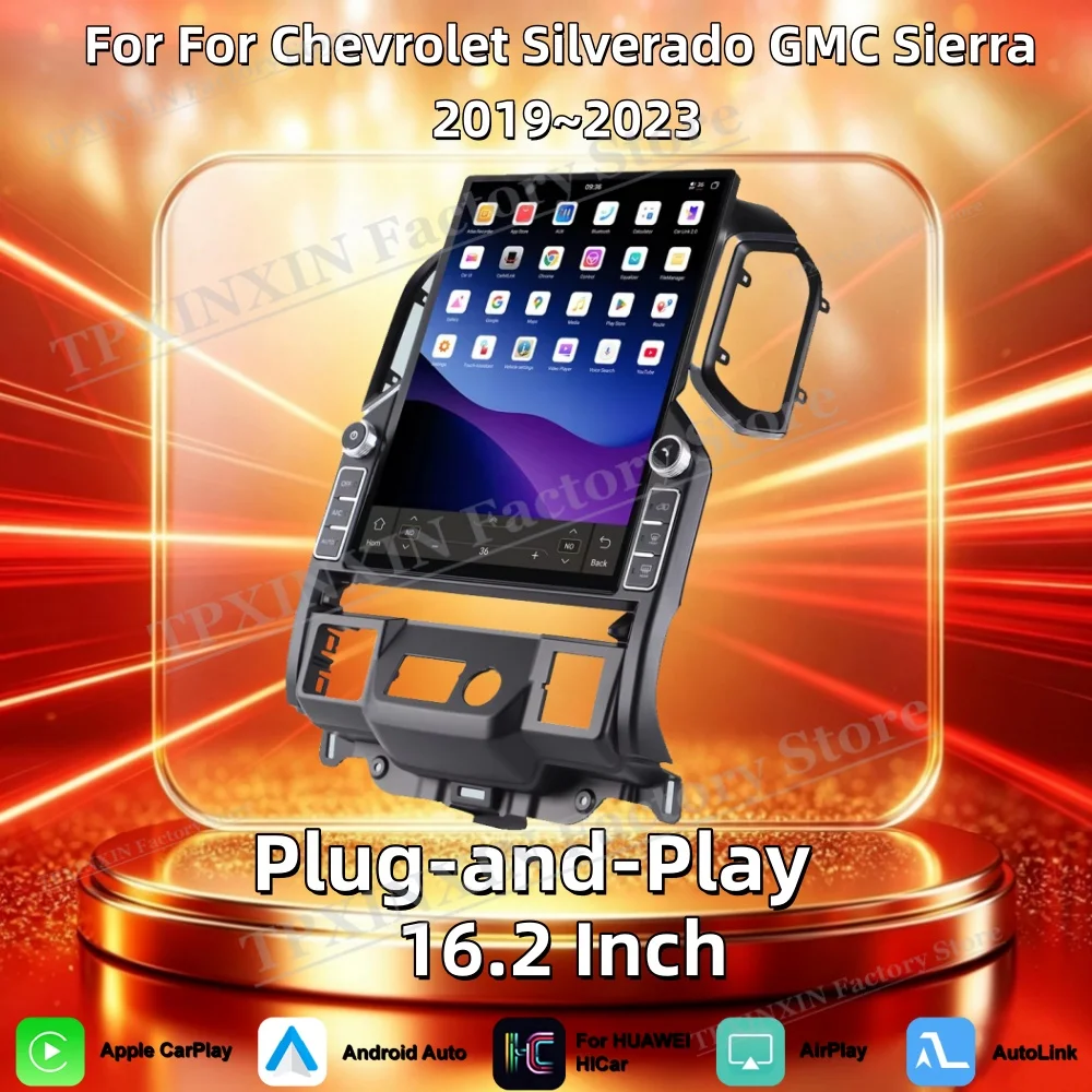 IPS Touch HD Screen DSP Sound For Chevrolet Silverado GMC Sierra 2019~2023 Multimedia Androi Car Radio GPS Navigation Head Unit