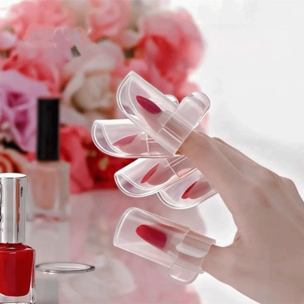 5pcs New Transparent Nail Protective Cover Reusable Detachable Nail Care Tools Anti-scratch Nail Supplies