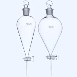 60 125 250 500 1000 2000ml Boro. Glass Pear-shaped Separation Funnel Dropping With Stopper Labrotary Chemical Experiment