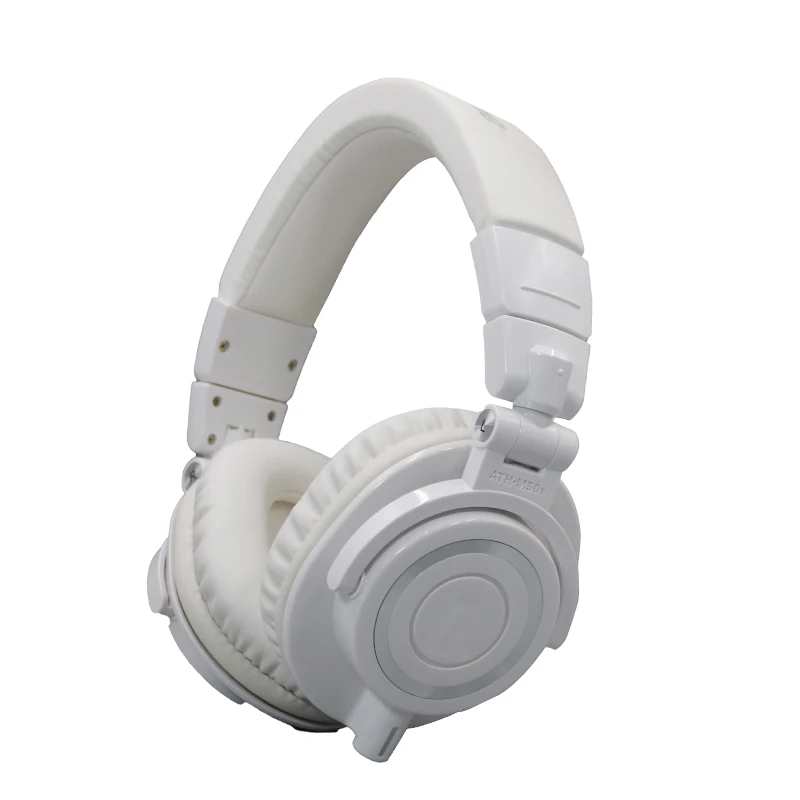 ATH-M50X Professional Studio Monitor White In-Ear Gaming Headphones 110db Detachable Cable On-Ear & Over-Ear