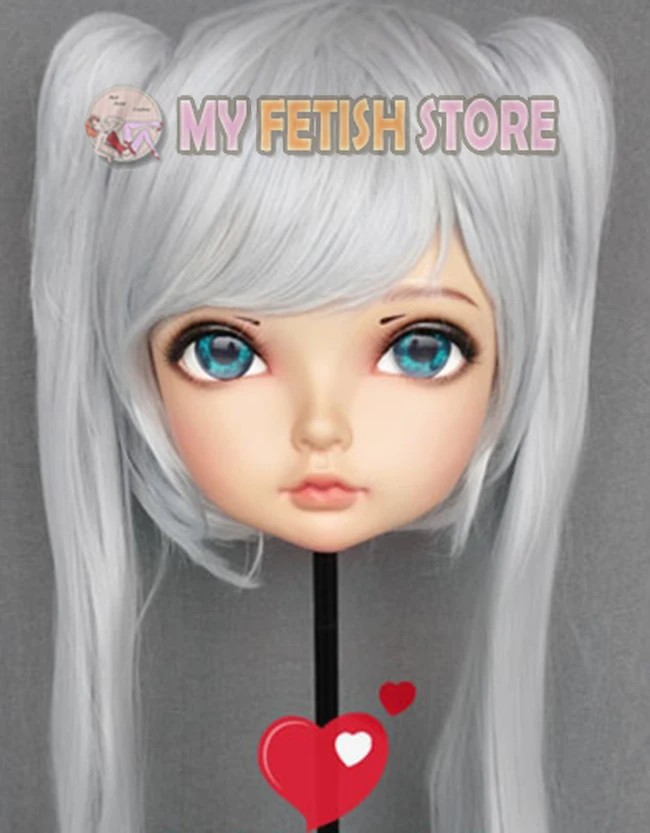 (GL331) femme douce fille résine demi-tête Kigurumi BJD yeux Crossdress Cosplay japonais Anime rôle Lolita masque avec yeux et perruque