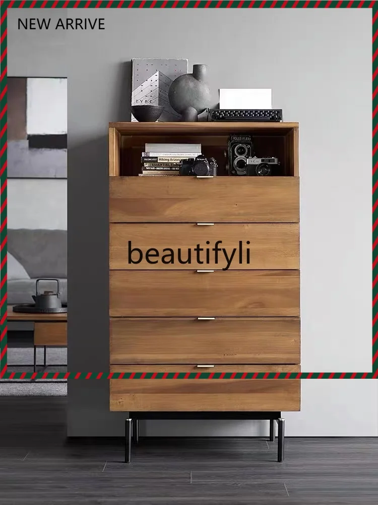 

D2520 Living room storage cabinet retro simple modern bedroom drawer cabinet