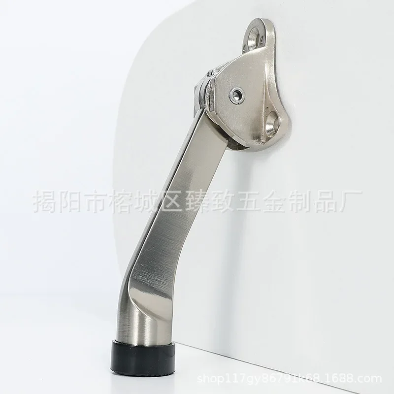 Magnetic Door Stopper Brushed Door Holder Catcher Rubber Buffer Wall Floor Mounted Stopper Home Door Holder