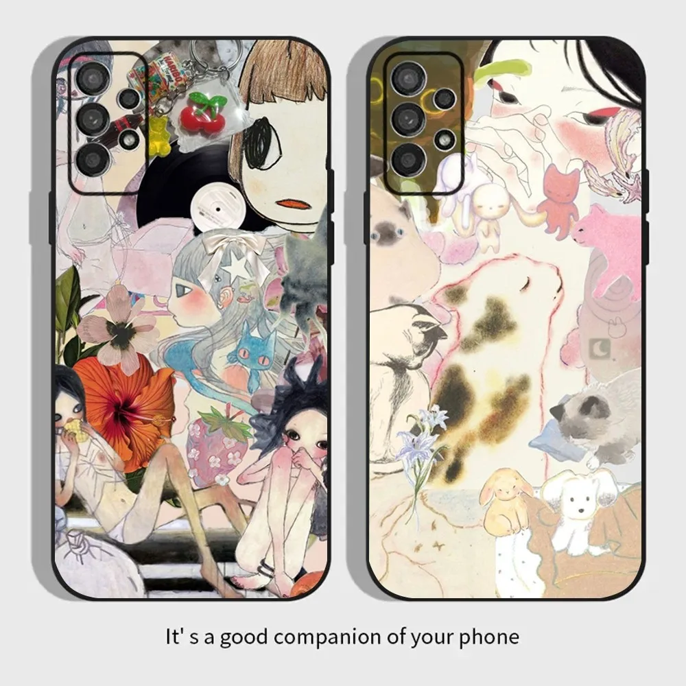 Aya Takano Japanese painter Phone Case For Samsung Galaxy A13,A21s,A22,A31,A32,A52,A53,A71,A80,A91 Soft Black Cover