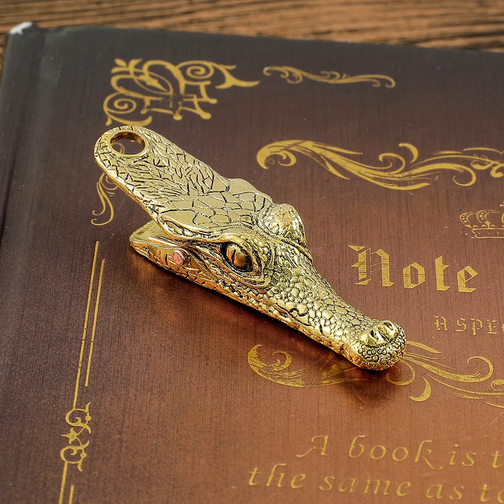 

Vintage Crocodile Head Book Page Holder Creative Animai Kerchain Reading Aids Student Book Accessories Convenient Bookmark