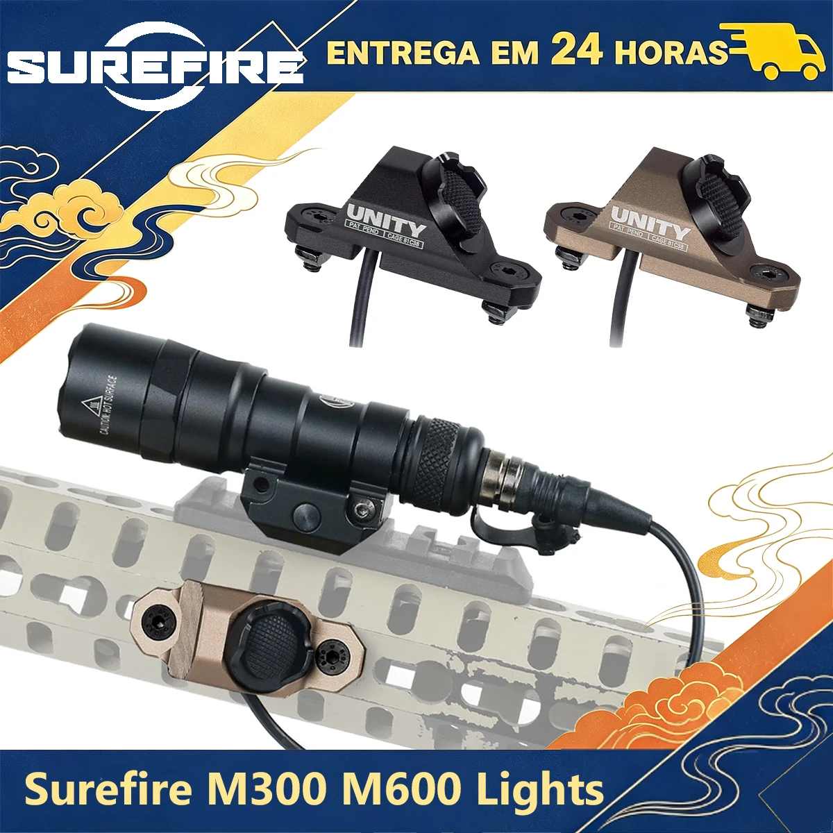 SureFire M300 M600 UNITY HOT Button Pressure Remote Switch Tactical SF Plug ML-OK Keymod Airsoft Scout LED Flashlight Light Lamp