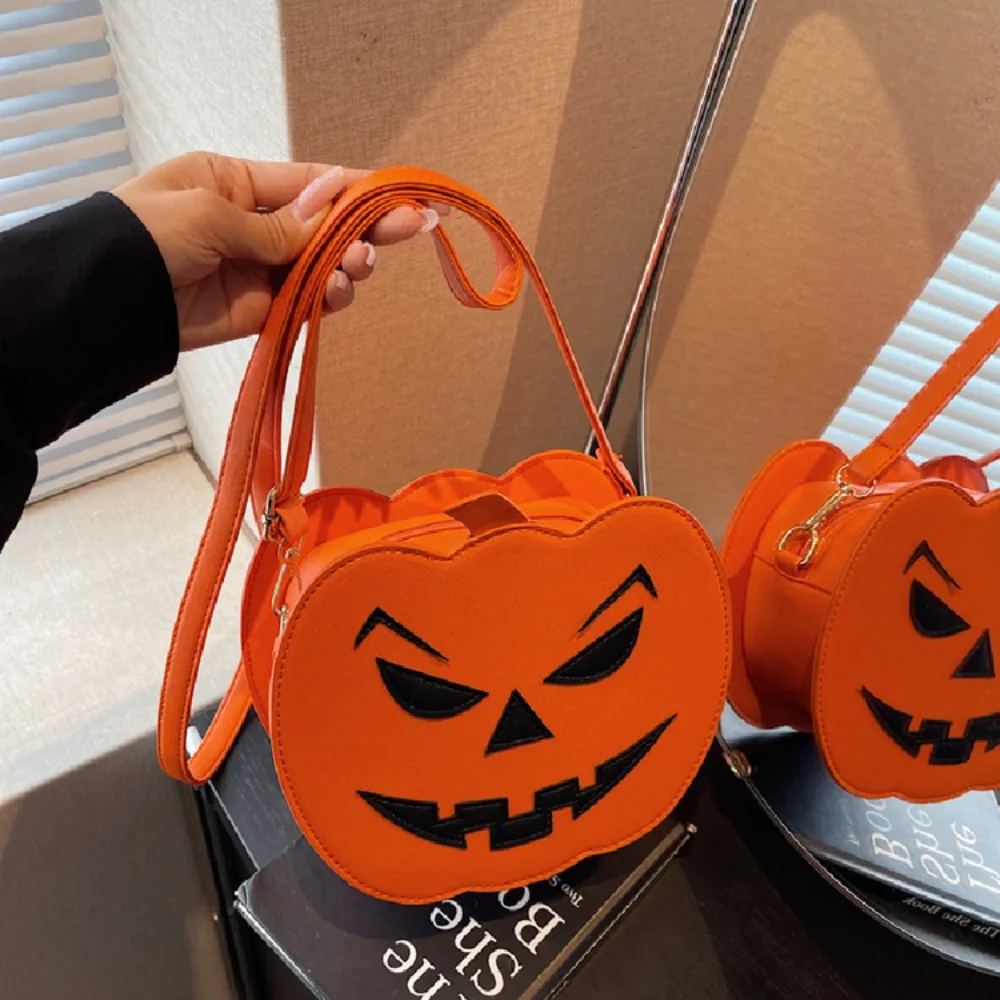 

Halloween Pumpkin Shoulder Bag Personalized Creative Sac Femme Trendy Funny Bolso Crossbady Bags for Woman New Bolsos Mujer