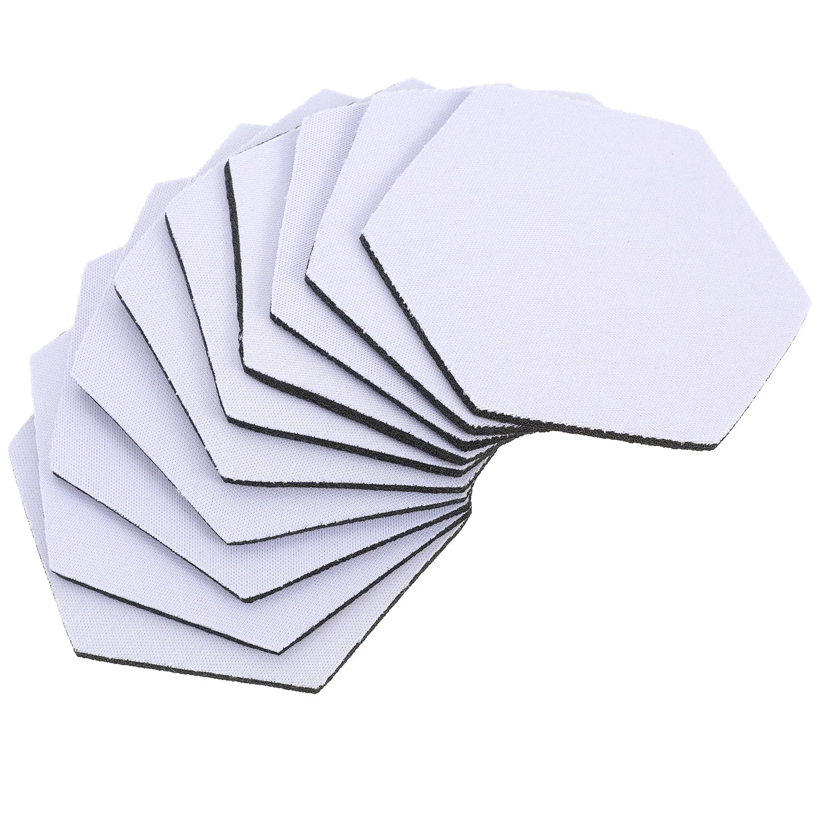 10Pcs Sublimation Cup Coasters Blank Heat Transfer DIY Coaster Mats Lightweight Portable Thermal Protection for Dining Table