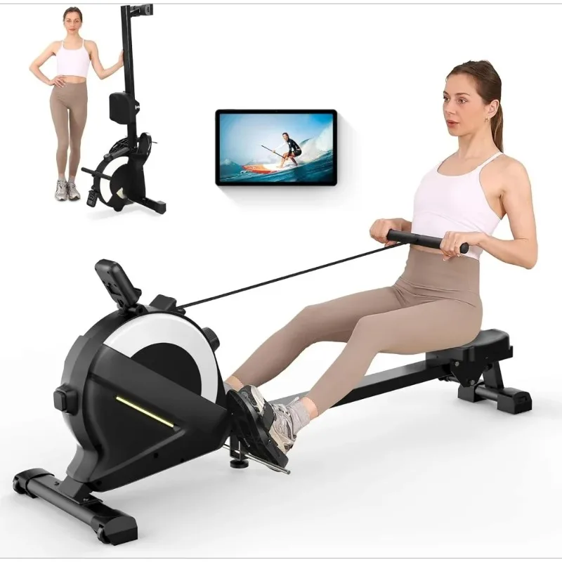 

【Best-selling】Magnetic Rowing Machine with 77lbs High Resistance Rowing Machine,16 Levels