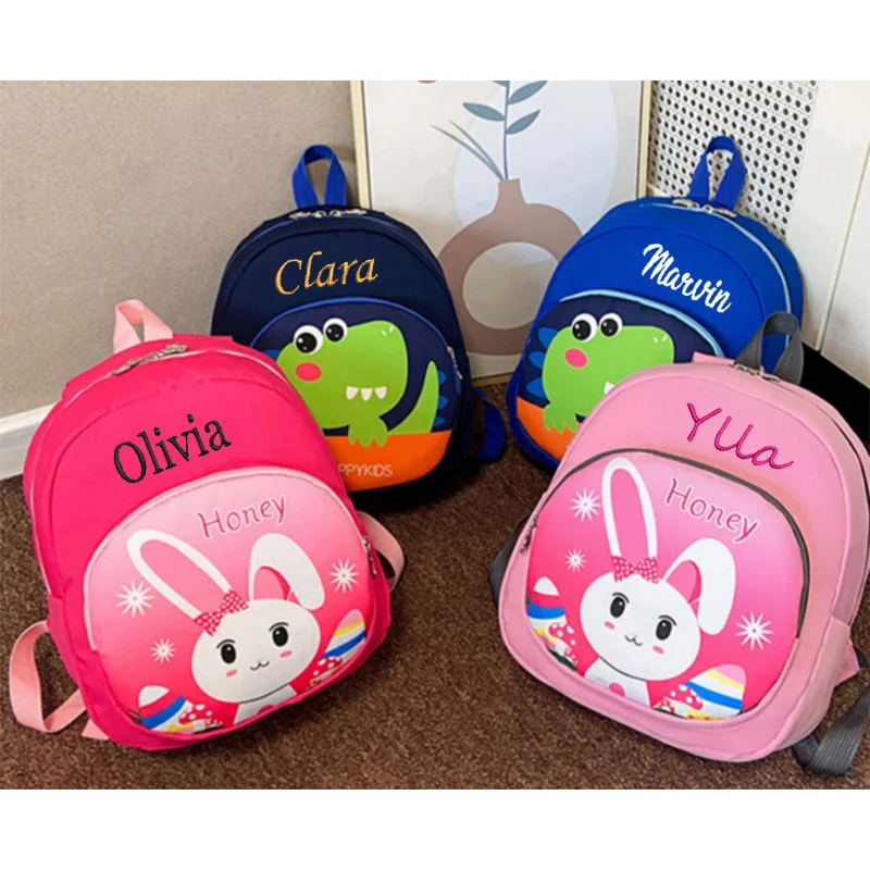 Mochila de jardín de infantes para niños, mochila de dibujos animados a la moda para niños y niñas, mochila súper ligera y personalizada