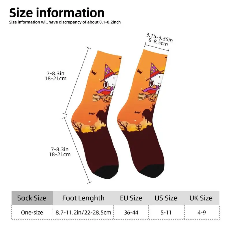 Kawaii Men\'s Halloween Snoopy Beagle Dog Dress Socks Unisex Comfortable Warm 3D Print Cartoon Crew Socks