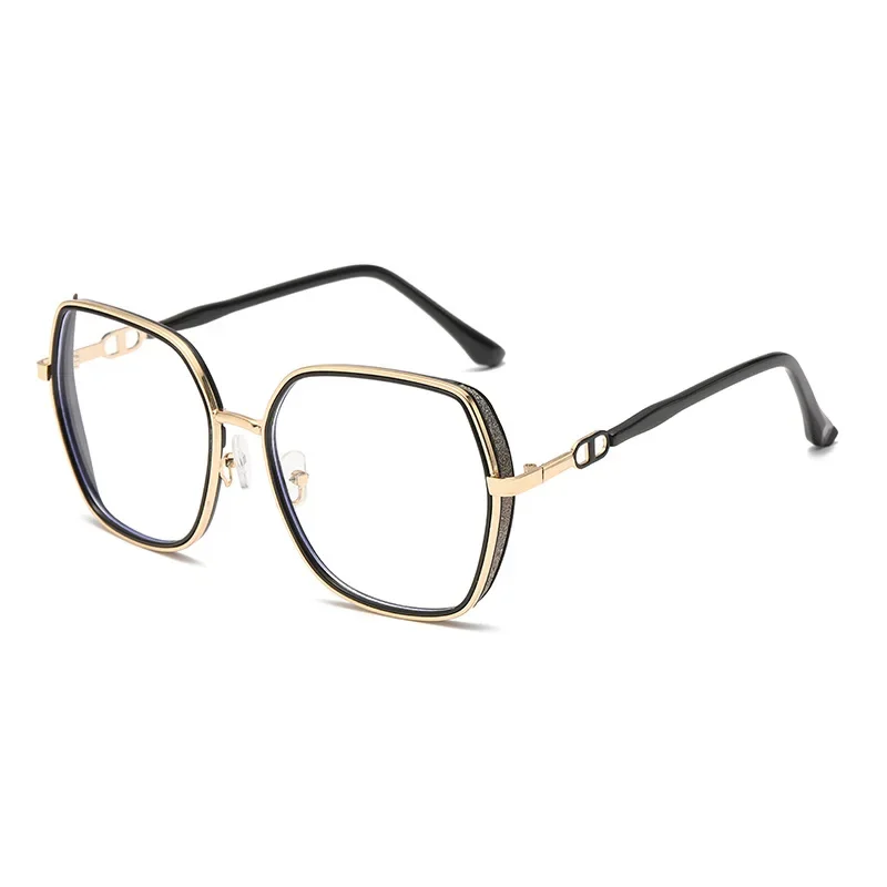 Fashion Milk white frame glasses Women Men Anti blue light glasses Oversized Polygon Frame Clear Lens Computer Glasses очки image 6