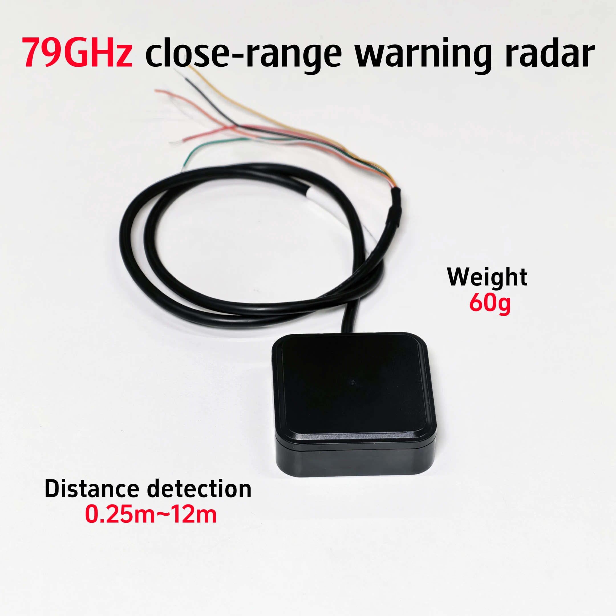 MR100 79GHz Radar Close-range Zone Early Warning Sensor, 0.25m-15m Car Collision Warning System For Speed Monitoring Radar