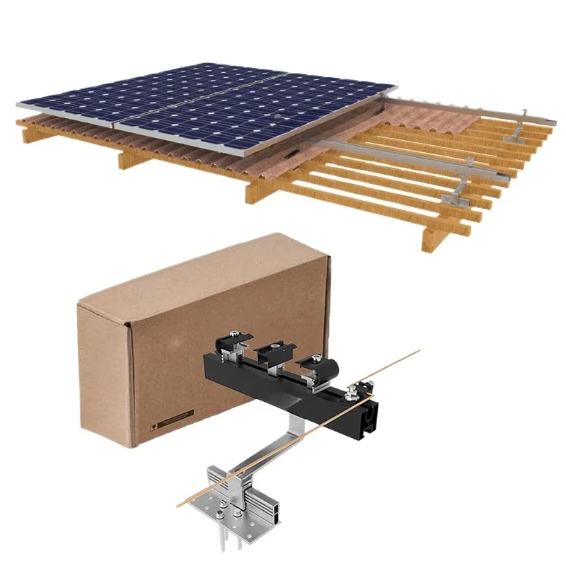 

Cross-border Rooftop Solar Panel Installation Accessories Adjustable Hooks Photovoltaic Accessories Bracket Set