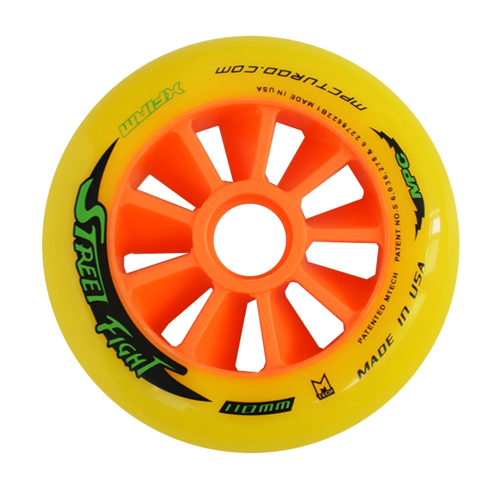 Speed Skate Wheels MPC Wheel XFIRM Competition Street Fight Orange 110mm 100mm 90mm Inline Skates Tire Asphalt Racing Marathon