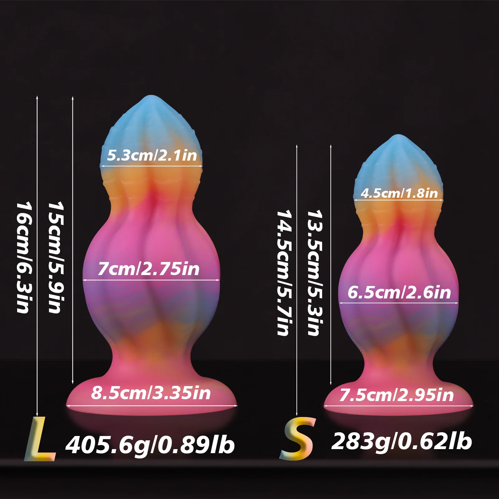 مضيئة اللون القرع المكونات الشرج تدليك الاستمناء للرجال/النساء الشرج التوسع BDSM قضبان اصطناعية كبيرة الكبار اللعب الجنسية بعقب المكونات