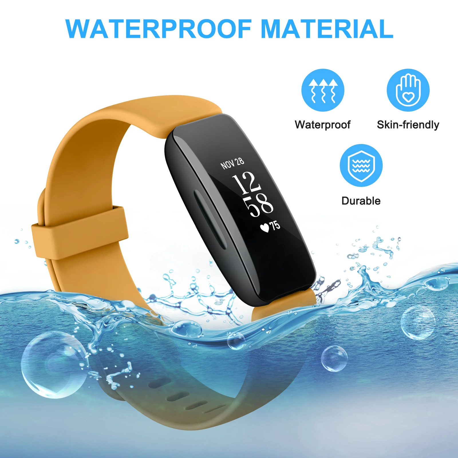 Horlogebandje Voor Fitbit Inspireren/Inspireren 2/Inspireren Hr Horlogeband Tpu Polsband Voor Fitbit Inspireren Ace 2 Band Armband Vervanging