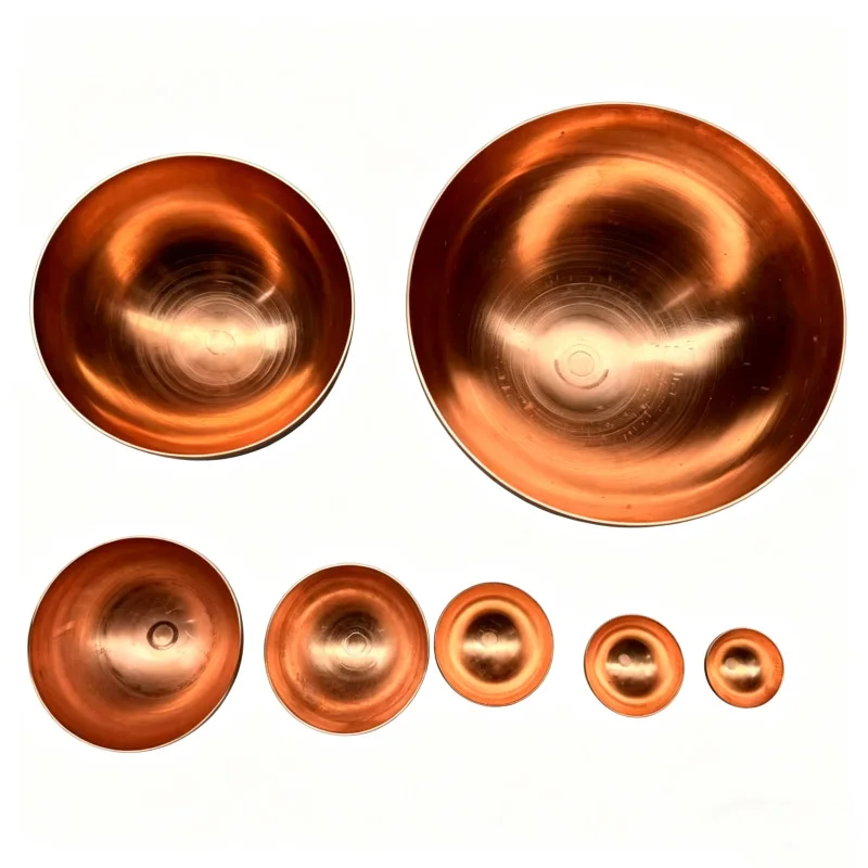 Copper Hemisphere Ø40-300mm Hollow Metal Half Ball Hemispherical Mold Plugwall Decoration Railing Tube Cover Weldable Paintable