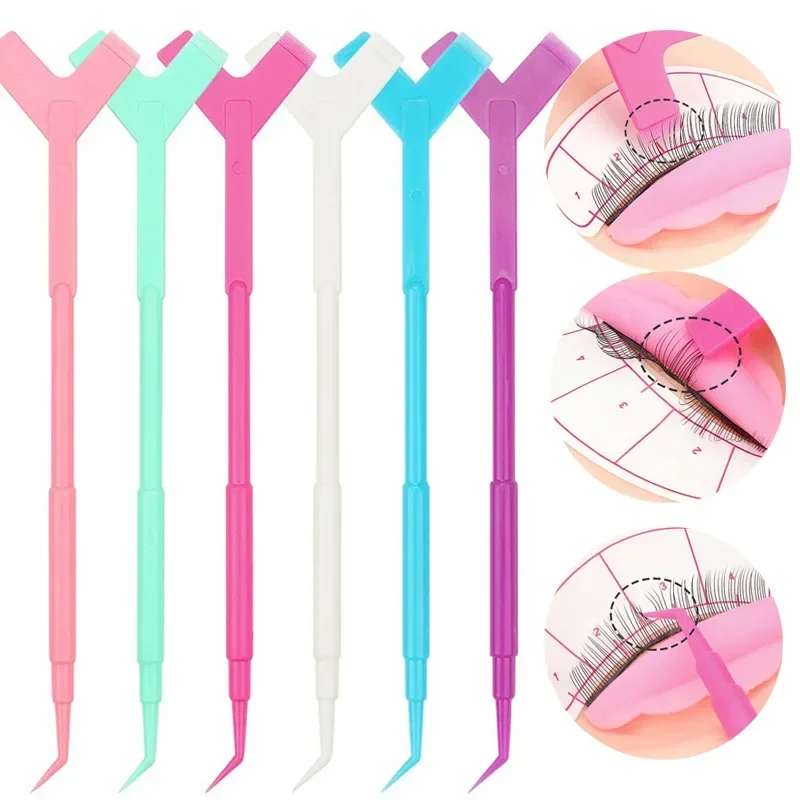 10Pcs Reuseable Eyelash Perming Stick Tool Plastic Eyelash Extension Y Shape Comb Lash Lifting Curler Applicator Make Up Brushes