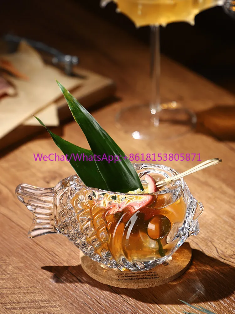 Creative cocktail glass Internet celebrity fish glass personalized wine glass funny