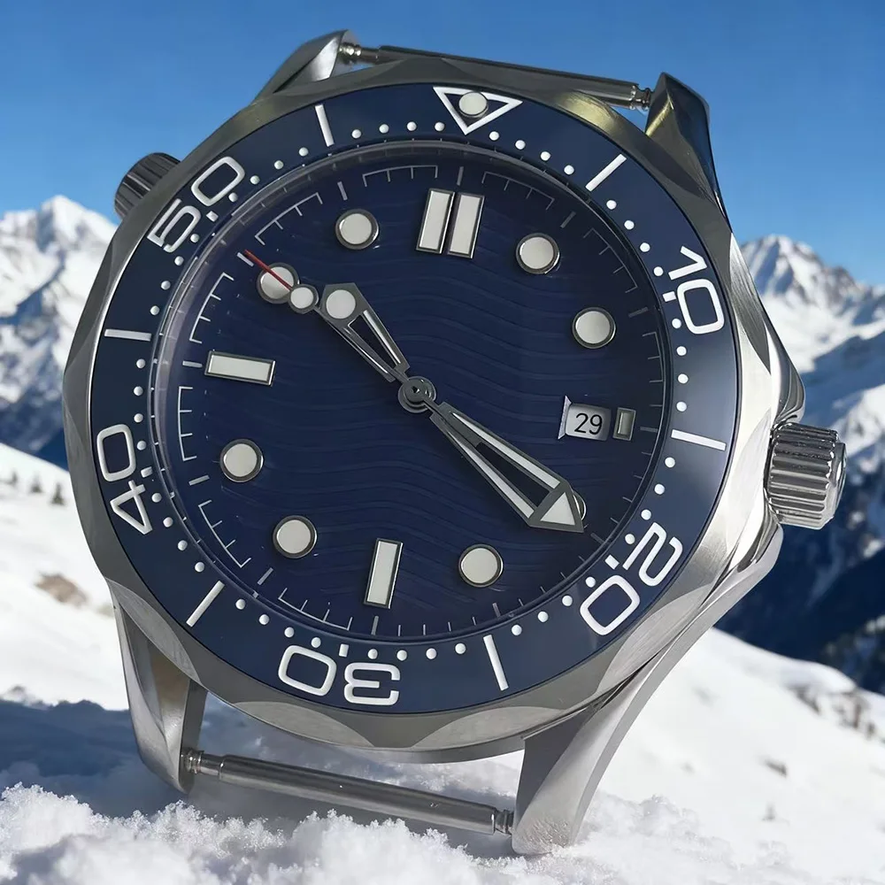 

Автоматические механические часы 42 мм, механизм ST1612/MIYOTA8215, ремешок из нержавеющей стали, мужской браслет с сапфировым стеклом, светящийся