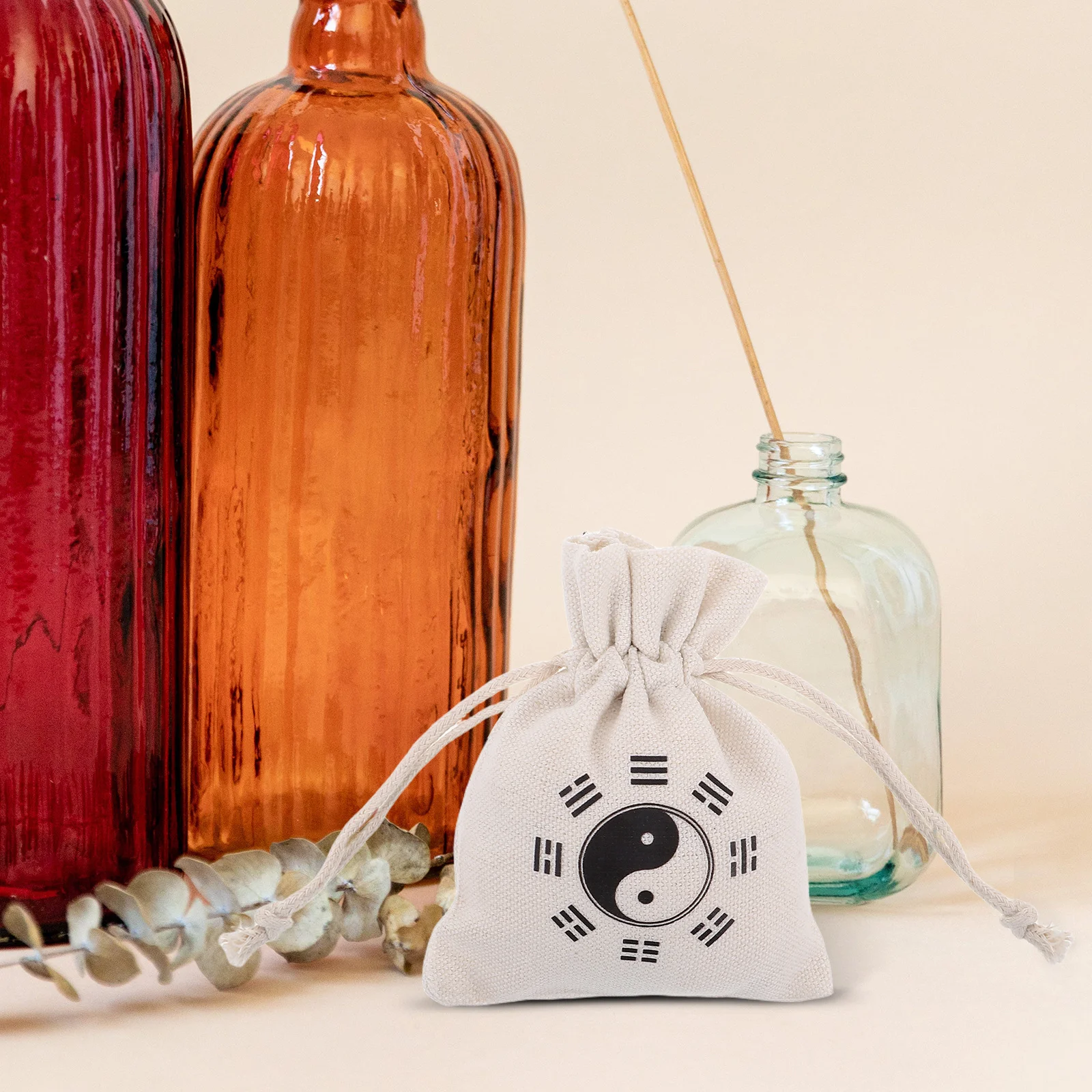 10Pcs Jump Rope Storage Bag Linen Drawstring Pouch Durable Organizer for Fitness Accessories Travel Small Items