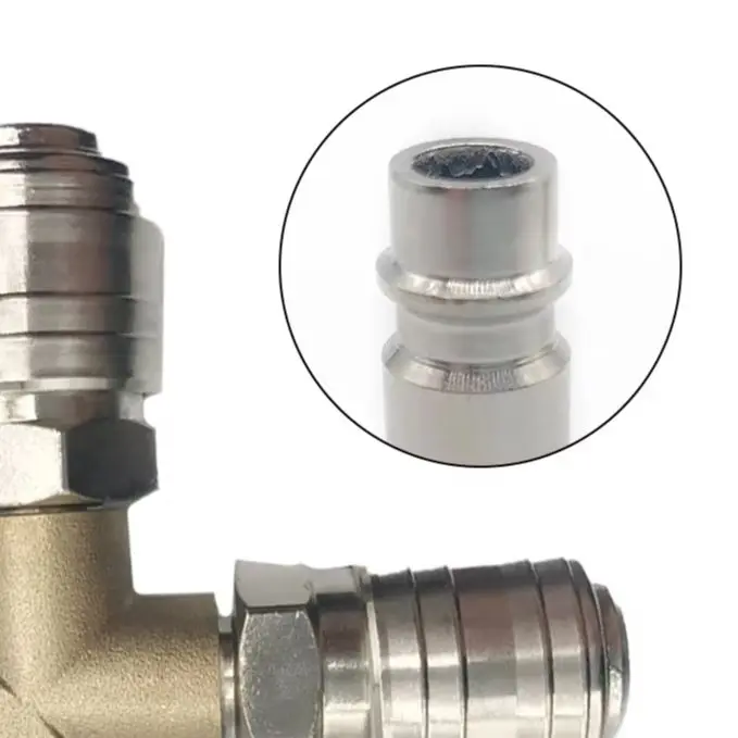 1/4 Interface Connector 3 Way Air Splitter Nickel Plated Alloy Not Easy To Leak Rust-proof Dual Output For Compressors