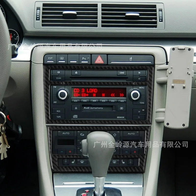 

Подходит для 05-08 Audi A4 S4, модифицированные автомобильные салонные наклейки из углеродного волокна, декоративные наклейки на рамку кондиционера